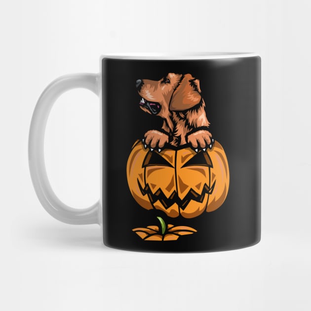 Halloween Golden Retriever Pumpkin by IPRINT